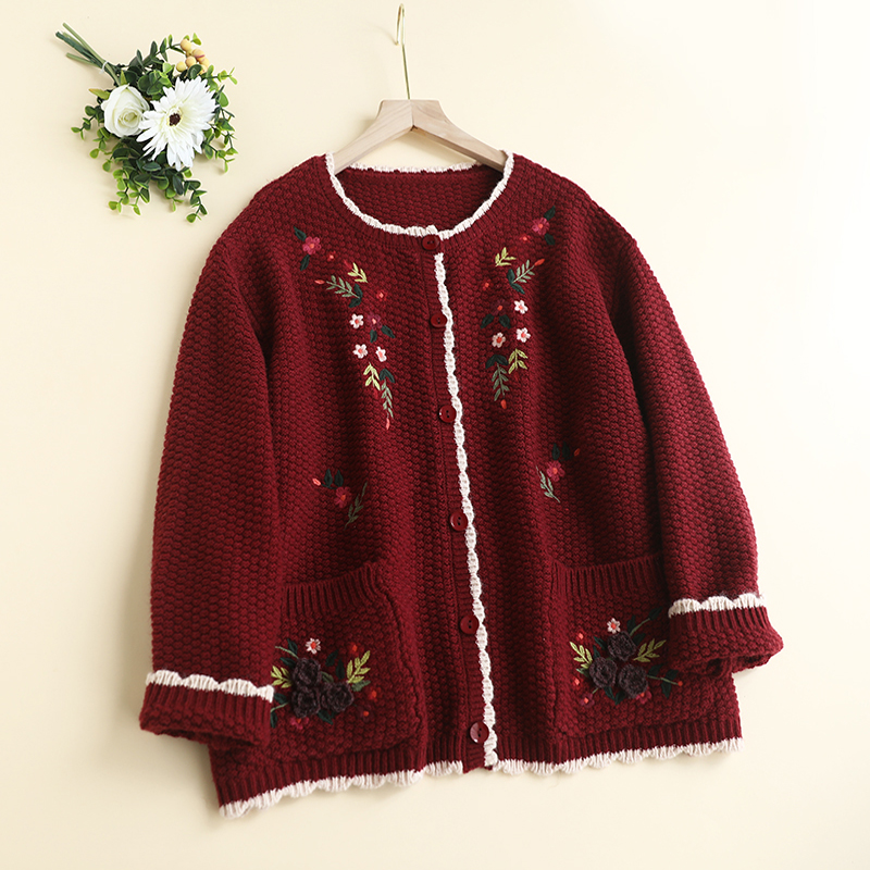 Chicfifth Sweater Women Winter Long Sleeve High Quality Autumn Vintage Top Knitted Cardigan