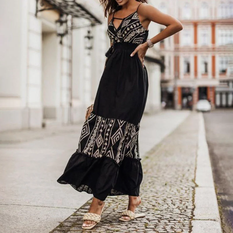 Bohemian Slip Maxi Dress