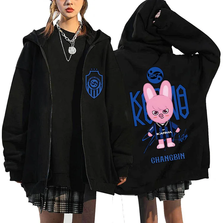 Stray Kids Karma Skzoo Creative Zip Up Hoodie