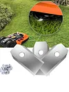 30Pcs For Segway Navimow Smart Lawnmower Replacement Blades With Screws Robotic Lawn Mower Blades 35x18x0.9MM Stainless Steel Lawnmowers Blade Kit Lawn Mower Accessories