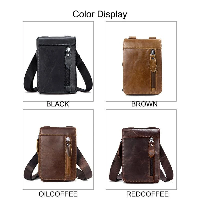 Leather Simple Style Chunky Sling Shoulder Bag Fanny Bag