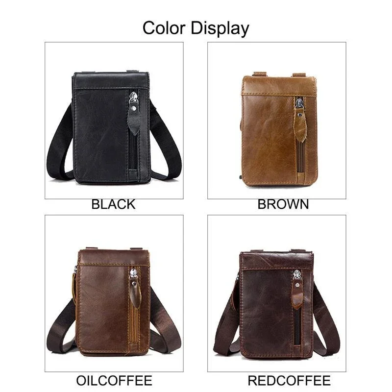Leather Simple Style Chunky Sling Shoulder Bag Fanny Bag