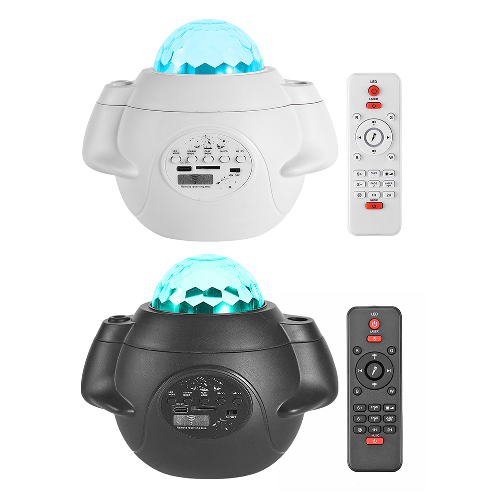

LED Bluetooth Sound-Control Music Light Starry Sky Projection Remote Lamp, Black, 501 Original
