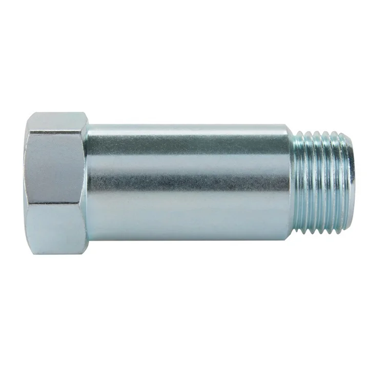 M18 x 1.5 O2 Oxygen Sensor Expander 55mm Blue Zinc Bung Extension Connector 