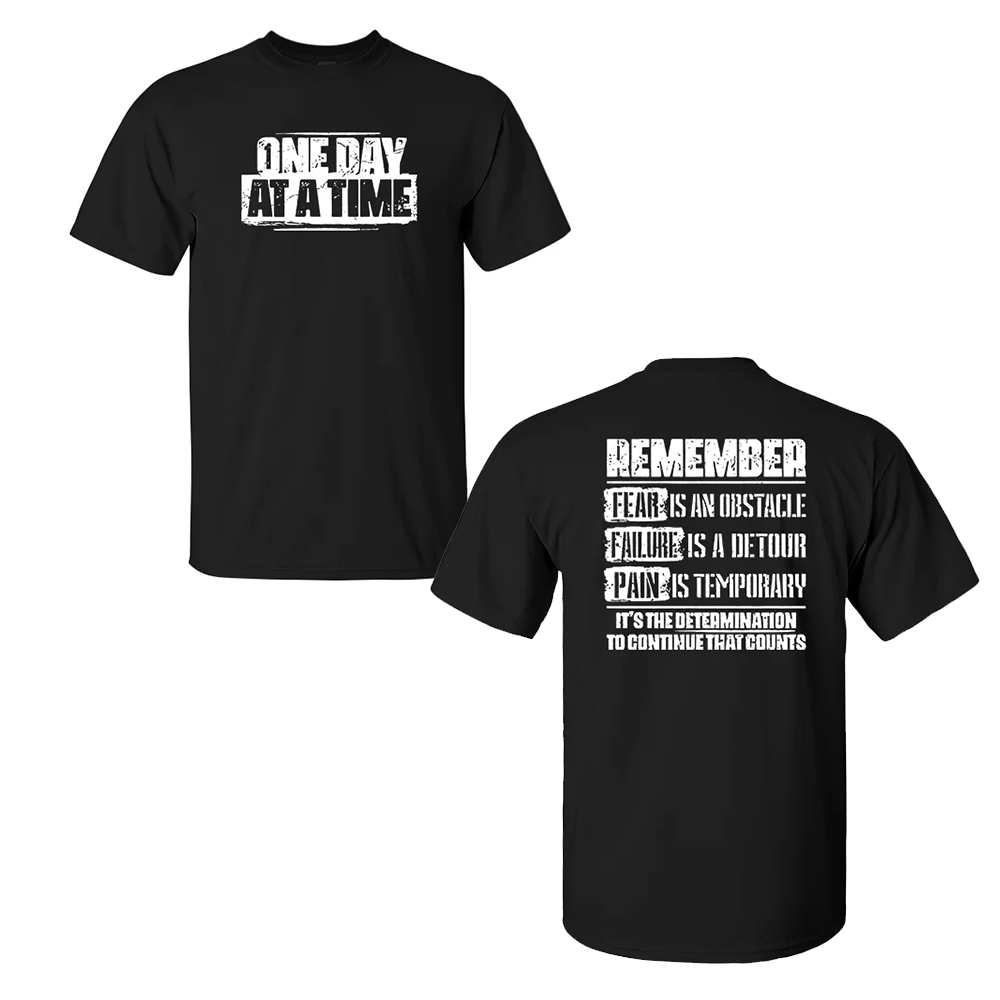 Remember Fear Is An Obstacle Printed Men's T-shirt