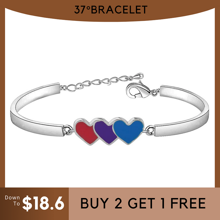 For Granddaughter - You Are Unique You Are Beautiful You Are Loved Three Heart Bracelet