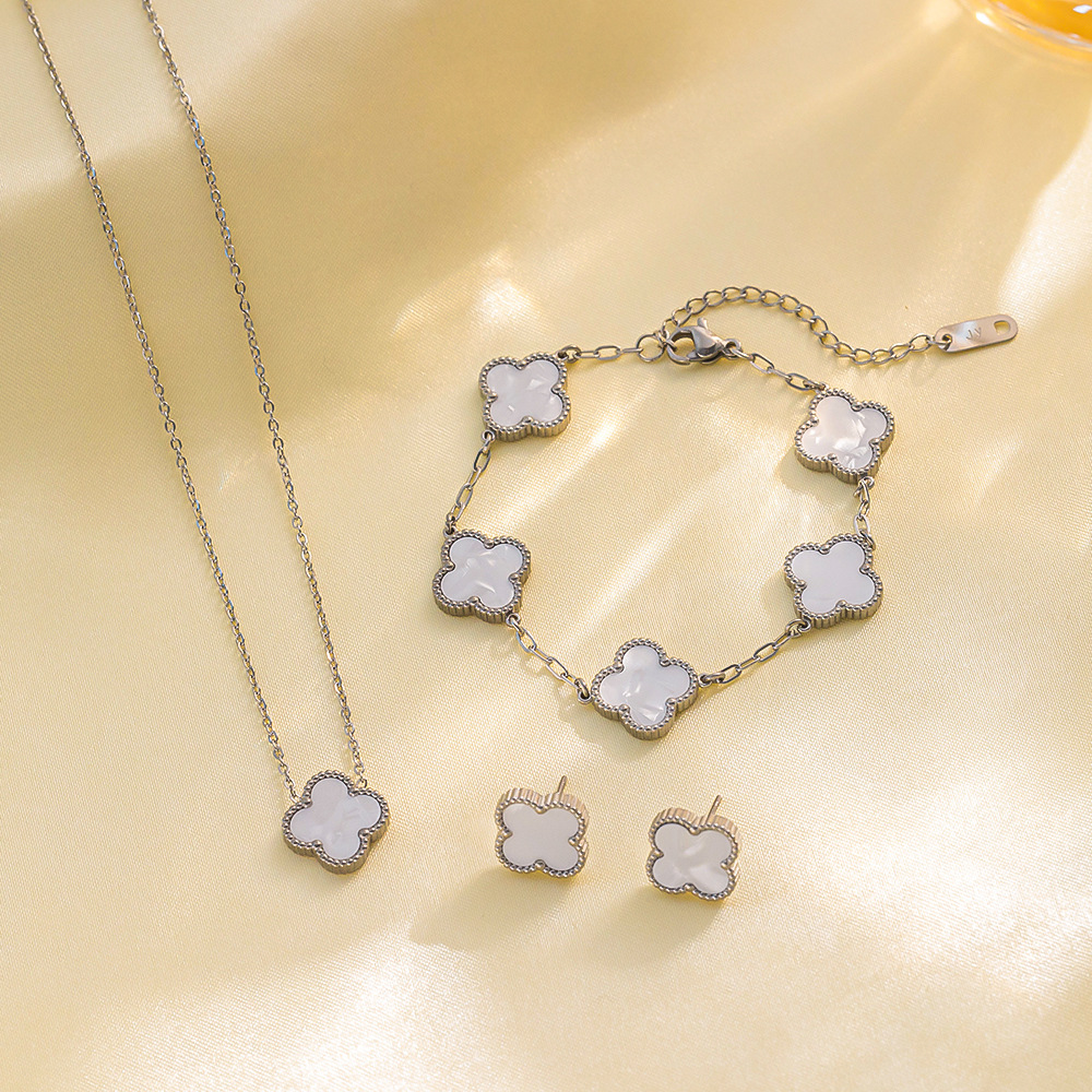 Letter Geometric Number Text Titanium Steel Necklaces