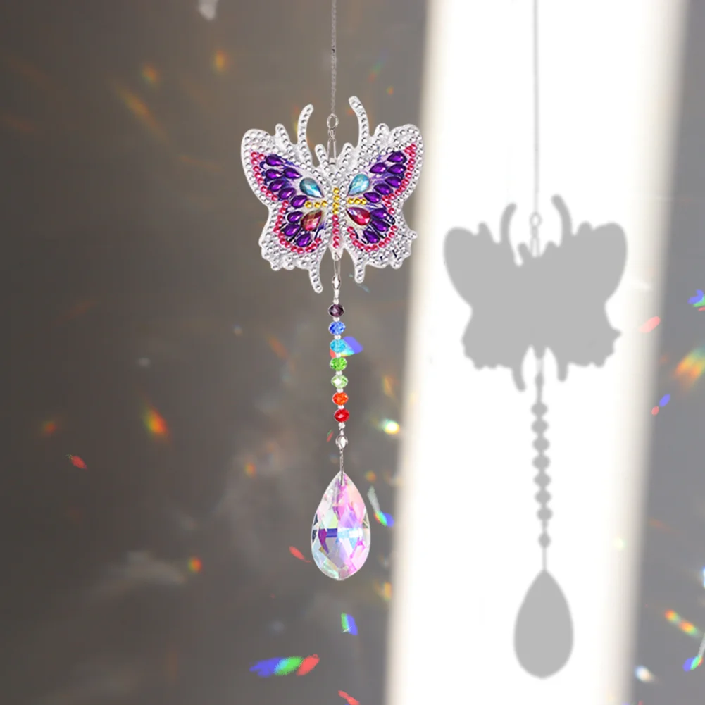 DIY Diamond Painting Sun Catcher -  Butterfly