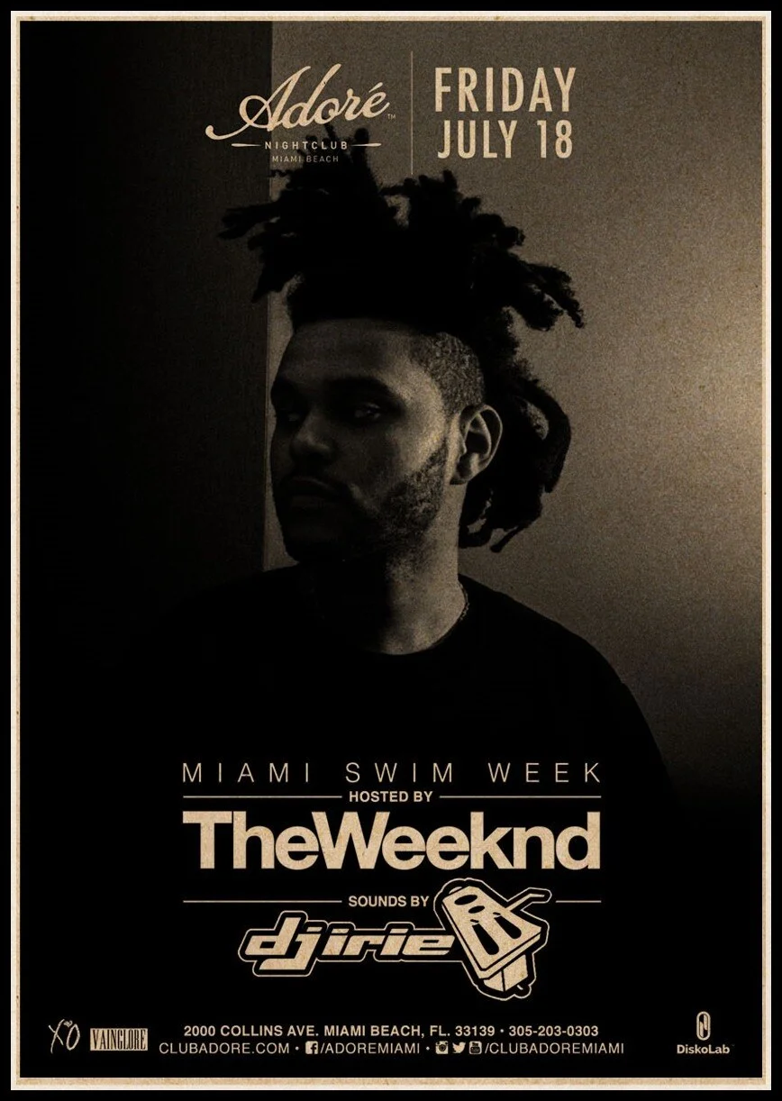 Athvotar Rapper Posters Hip Hop The Weeknd Wiken Potted Brother Quality Vintage Kraft Paper Painting Poster Living Room Wall Decor 703-1