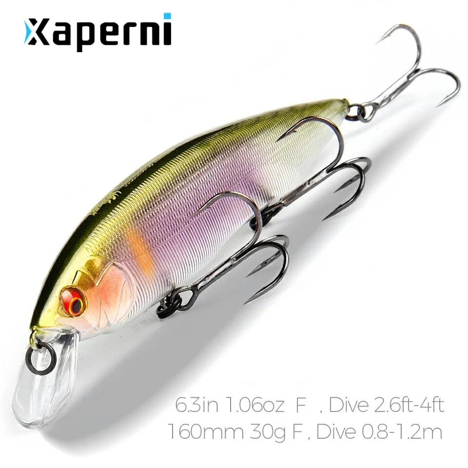 Xaperni 160mm 30g Hot fishing lures assorted colors minnow crank Tungsten weight system wobbler model crank Artificial bait