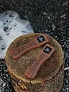 2Pcs Sapele Outdoor Grill Pan Handle Camping Anti-Scalding Barbecue Pan Handle
