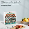 Diamond Painting Acrylic Mandala  Flower Paper Towel Storage Rack Decor