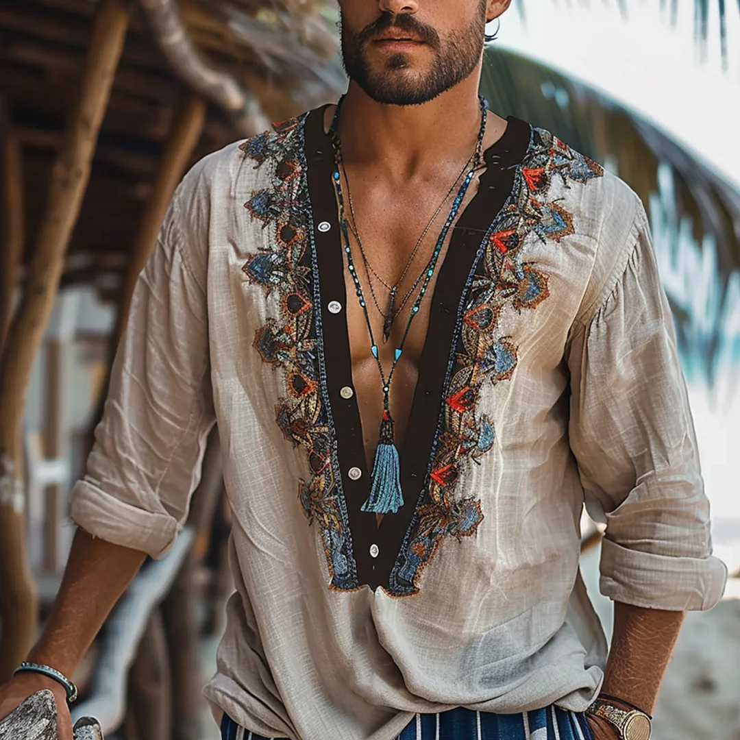 Bohemian Linen Shirt-inspireuse