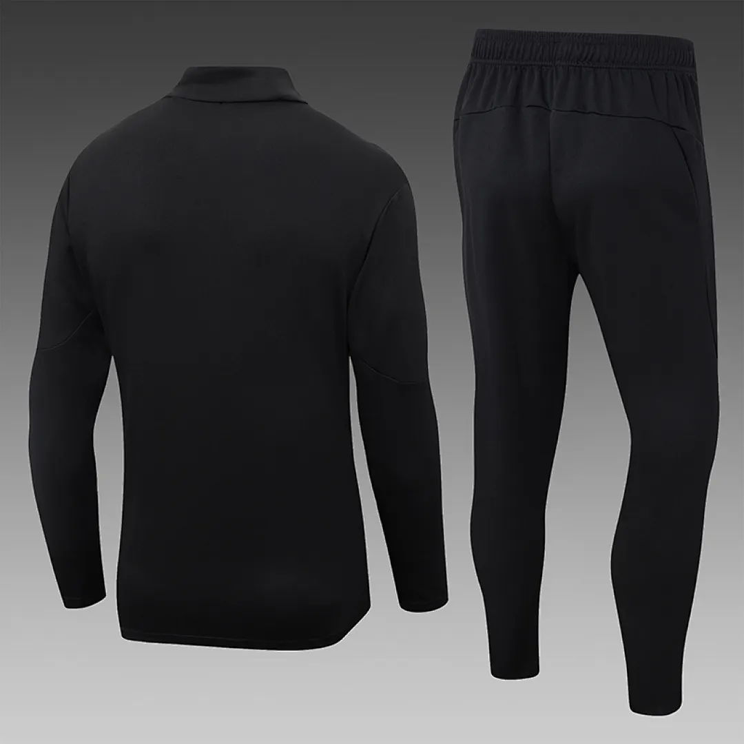 2025/2026 Manchester City Half-Pull Training Suit black Football Shirt 1:1 Thai Quality Set