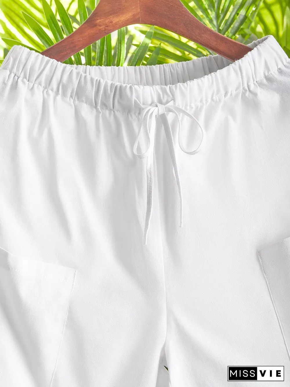 White Vintage Linen Pants