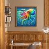 Pieuvre color&eacute;e-perceuse ronde peinture diamant-40*40cm