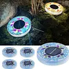 4Pcs LED Mosaic Solar Disk Light IP44 Waterproof Decorative Driveway Lamps Solar-Powered Ground Mosaic Disk Lamp for Outdoor Walkway Patio & Lawn