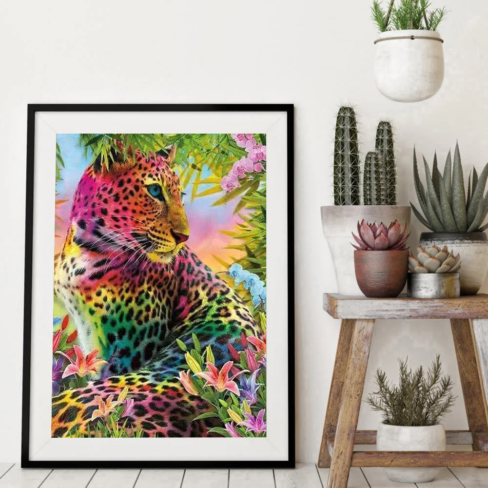 Diamond Painting - Full Round Drill - Leopard(30*40cm)