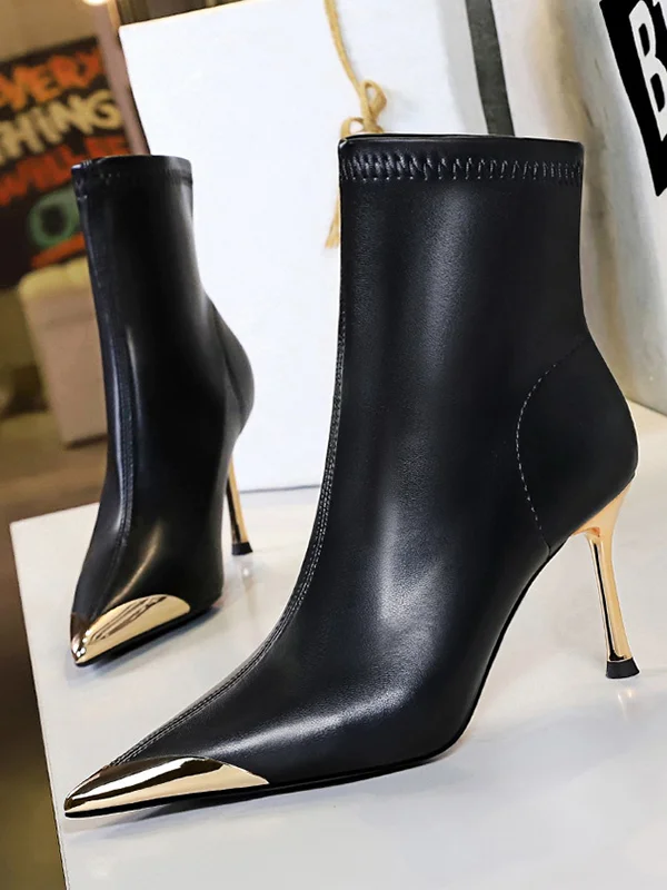 Split-Joint Pointed-Toe Pumps Boots