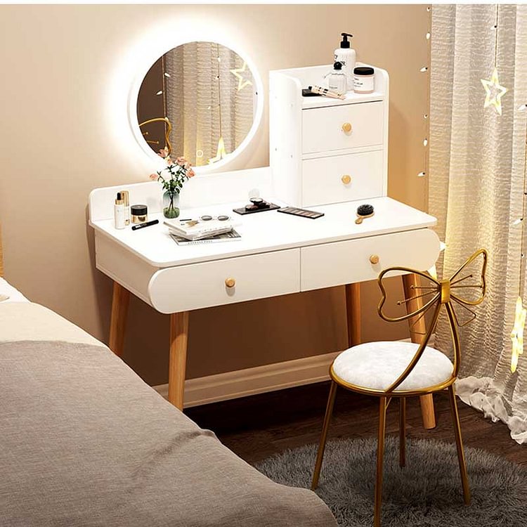White Large Drawer Wooden Dresser