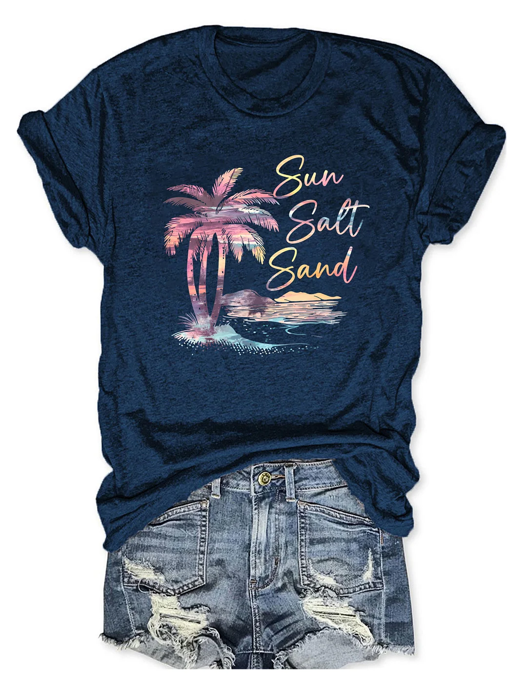 Retro Summer Sun Salt Sand T-shirt