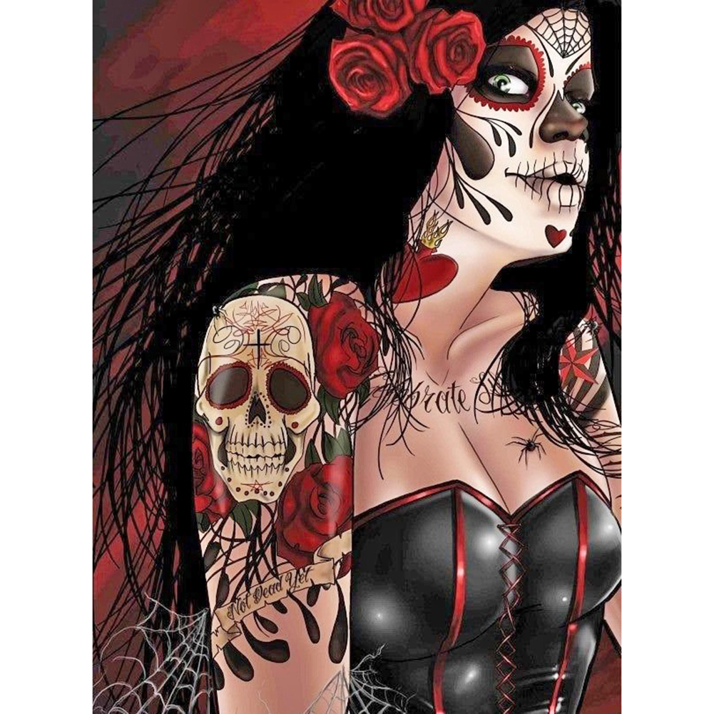 

Skull Woman - Round Drill Diamond Painting - 30*40CM, 501 Original