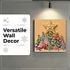 (25x25cm)DIY Pearl Painting Xmas Framed Handmade Pearl Material Art Kit Living Room Decor