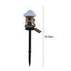 LED Solar Fairy-Tale Mushroom Cottage Garden Light Auto On/Off Resin Mushrooms Ground Decor Lights Weather-Proof Solar-Powered Resin Mushrooms Statue Lamp for Yard Patio Pathway Lawn Flower Bed