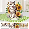 Diamond Painting Acrylic Sunflower Dog Diamond Painting Desktop Decors