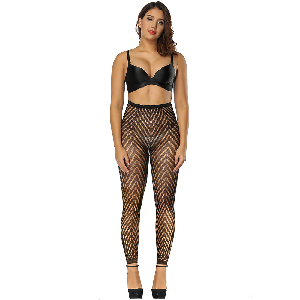 Chevron Illusion Net Tights by COLDOO front product view