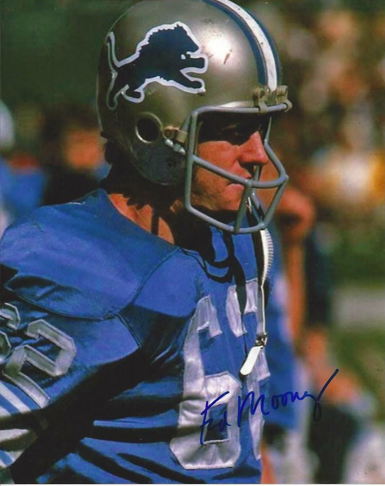 Ed Mooney autographed 8x10 Detroit Lions#4