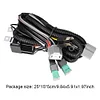 Dual High Low Beam Headlight Relay Wiring Harness H4 9003 Ceramic Socket Plugs