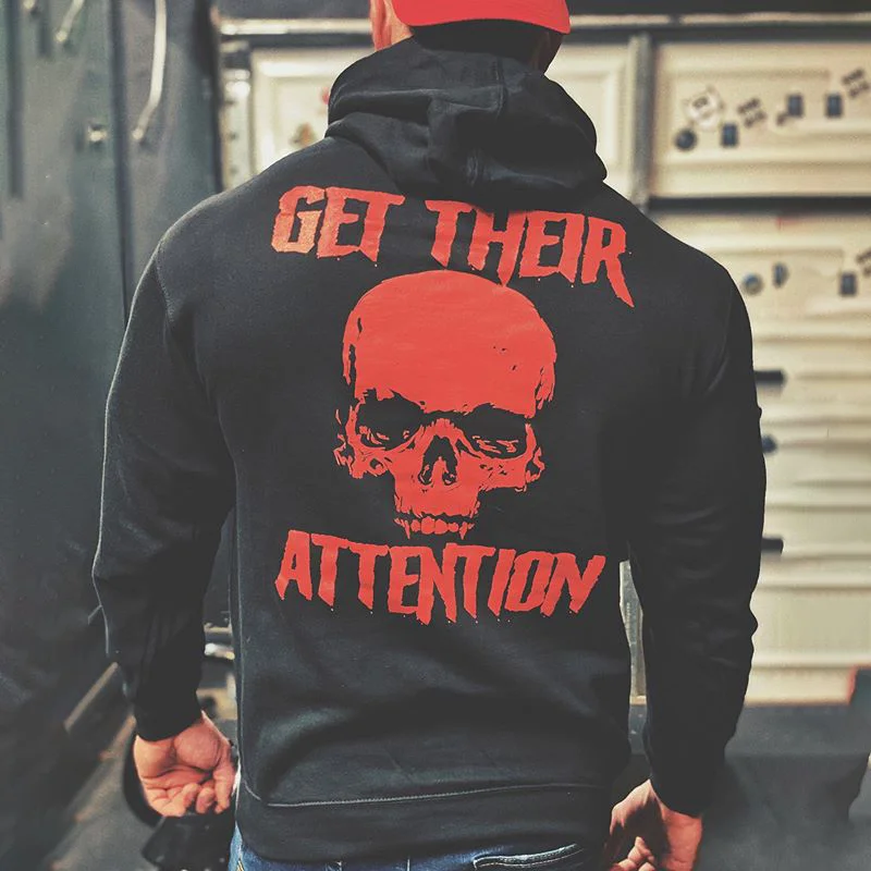 Livereid Get Their Attention Skull Print Hoodie - Livereid