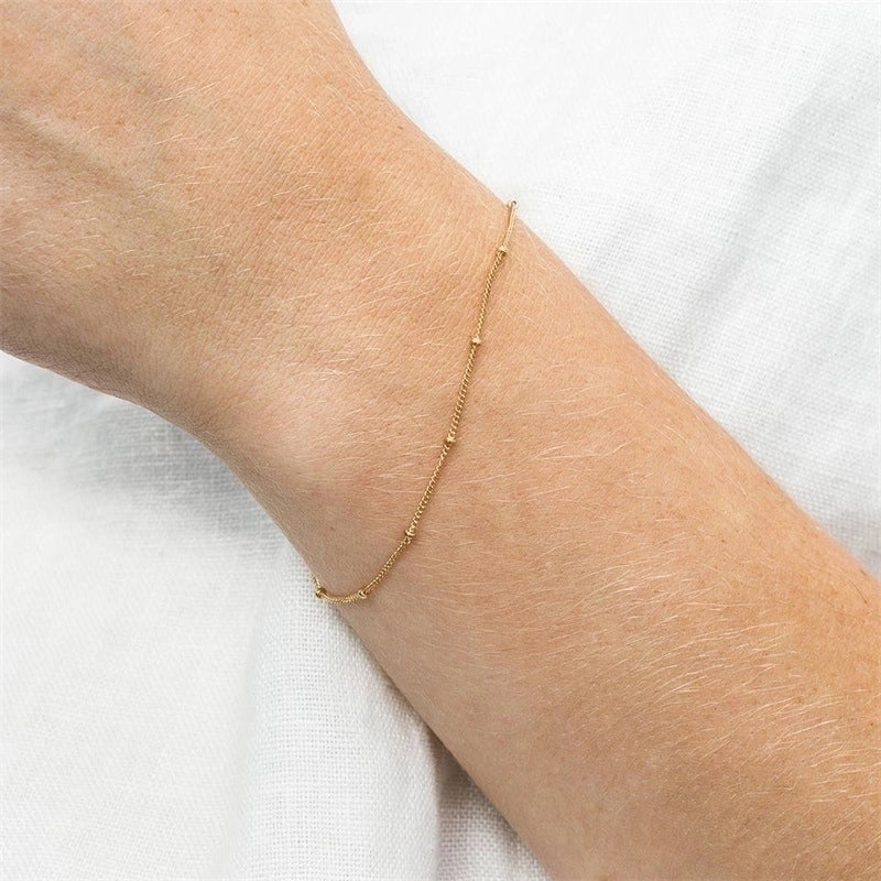 U Shape Stainless Steel 14K Gold Plated No Inlaid Bracelets In Bulk