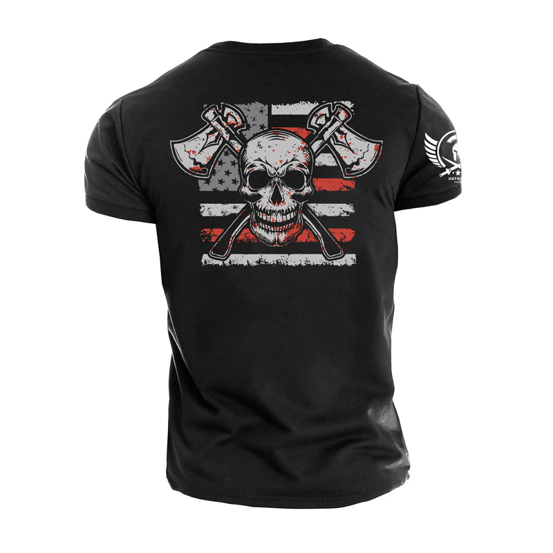 Cotton Skull Axe Spartan Warrior T-shirts