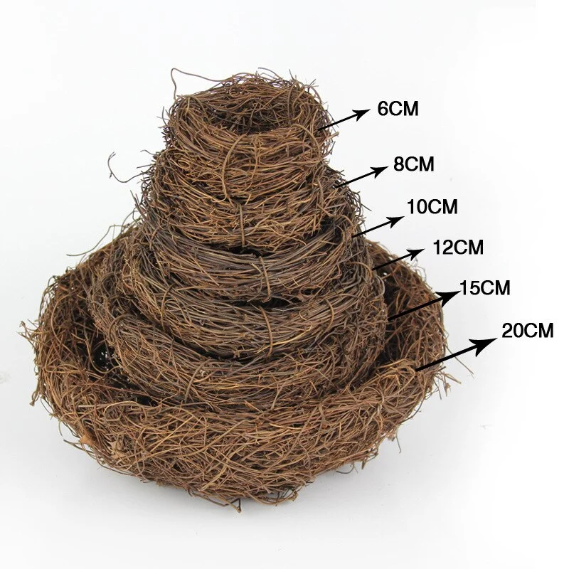 1PCs Natural Straw Parrot Nest Cages Parrots Pigeons Warm Bedding Nest Rattan Weaving Bedding Bird Playing Chewing Bird Toys