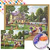 （AB/Round Drills)Quiet Countryside-Full  Diamond Painting 50*40CM