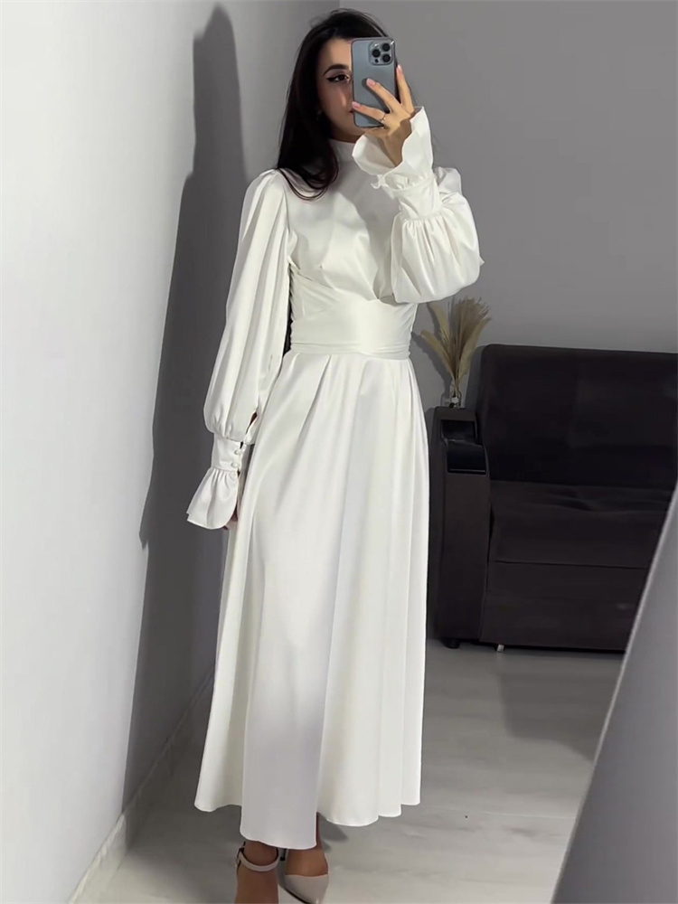 Ootddress Ruffled Bandage Elegant Maxi Dress For Women Patchwork Slim Lace-Up Solid Vintage Evening Partywear Ladies Long Dress 2025
