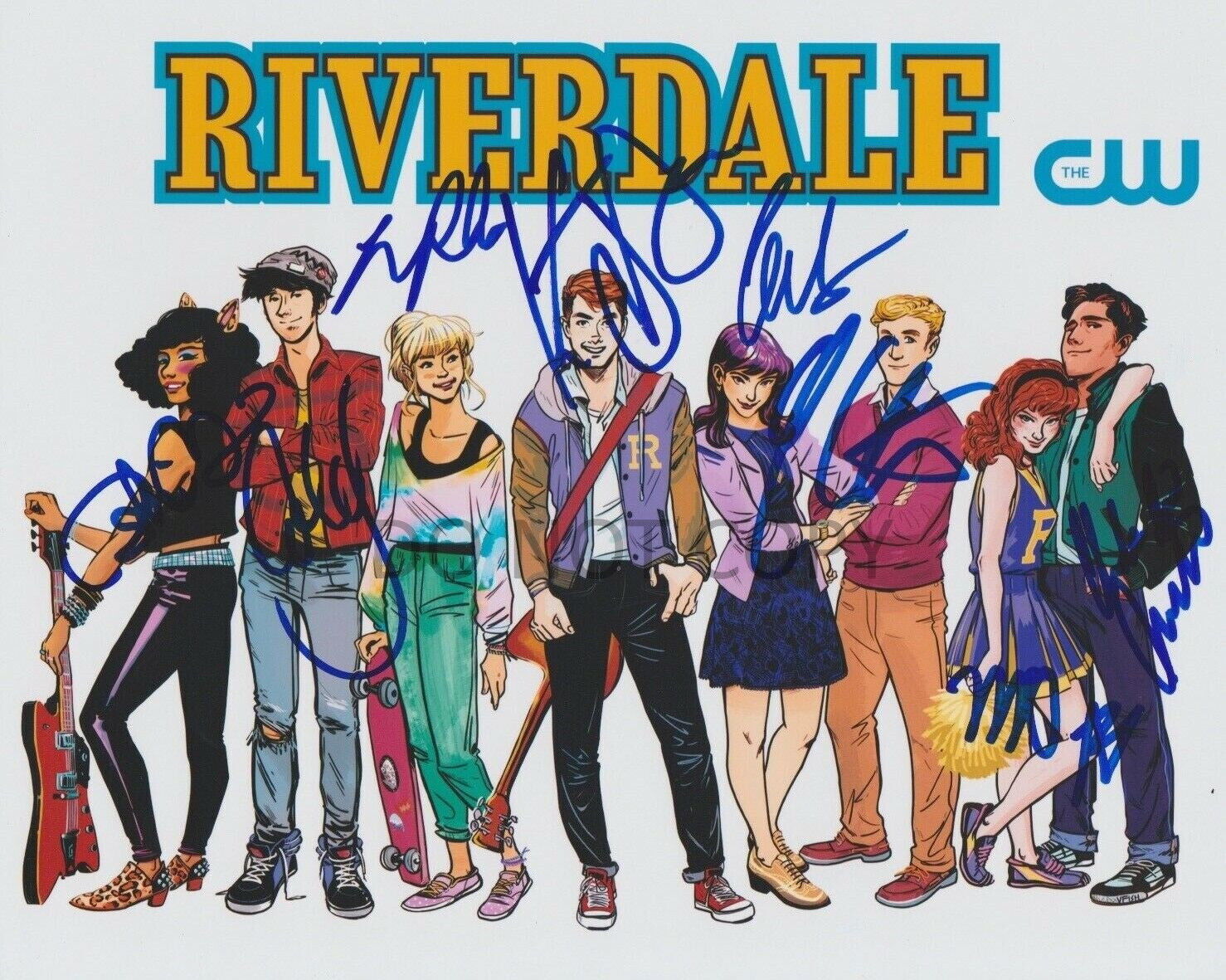 Riverdale Cast Signed 8x10 Photo Poster painting KJ Apa Cole Sprouse Reinhart Mendes REPRINT