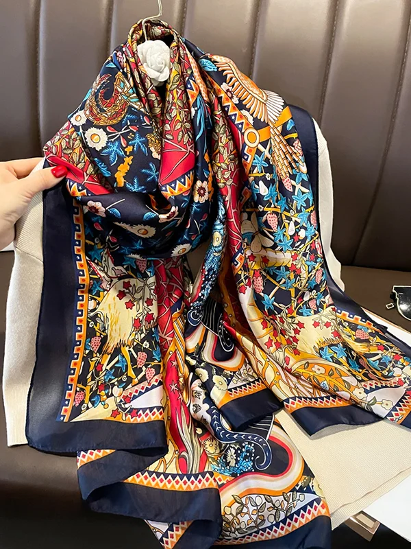 Floral Printed Sun Protection Shawl&Scarf