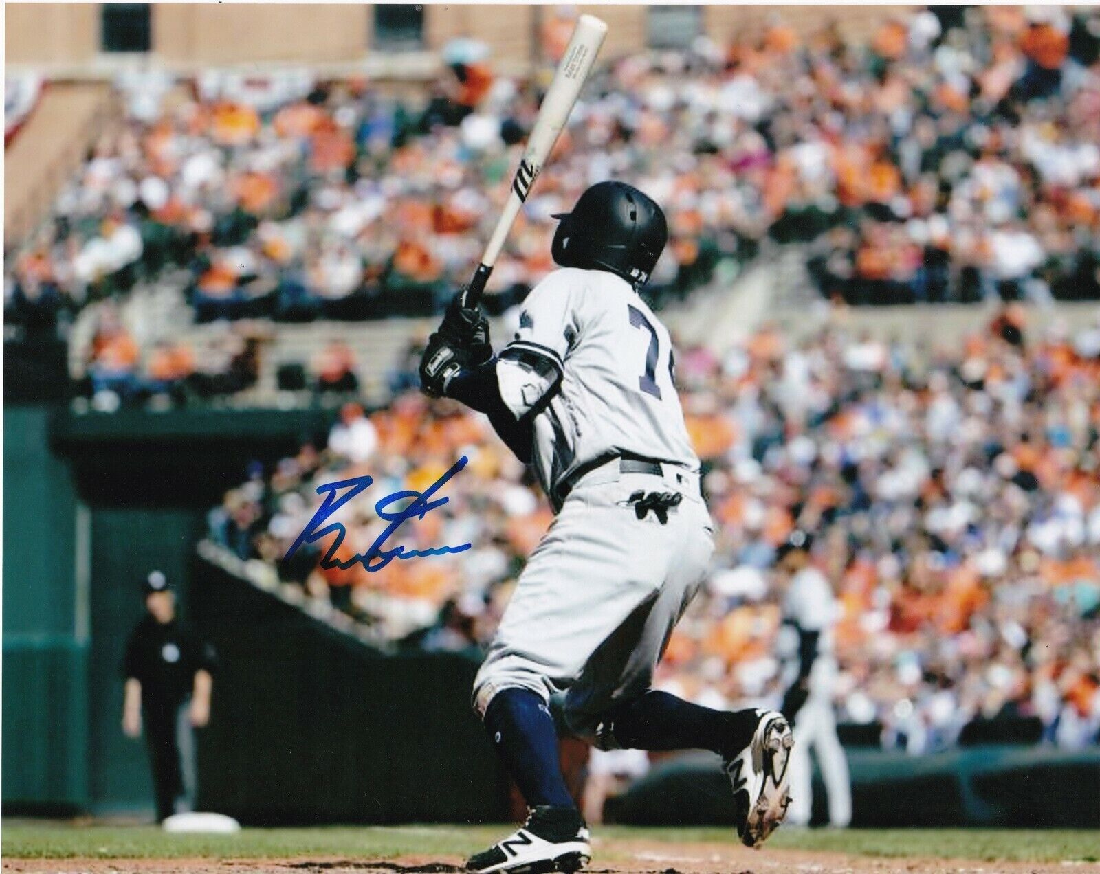 RONALD TORREYES NEW YORK YANKEES ACTION SIGNED 8x10