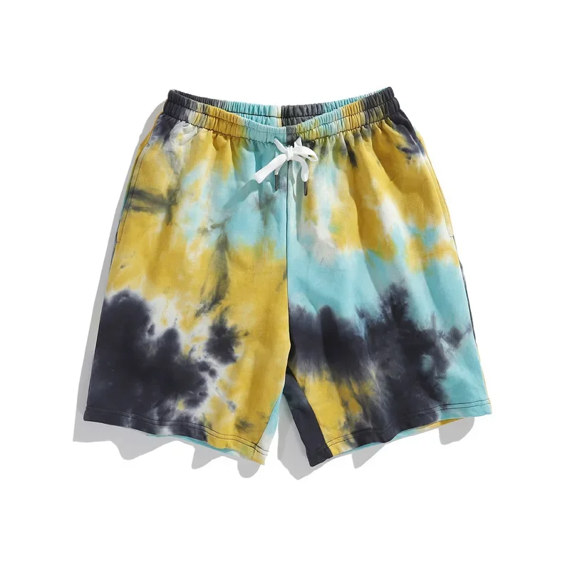 Men's Summer Tie-Dye Casual Loose Short Trousers Beech Pants