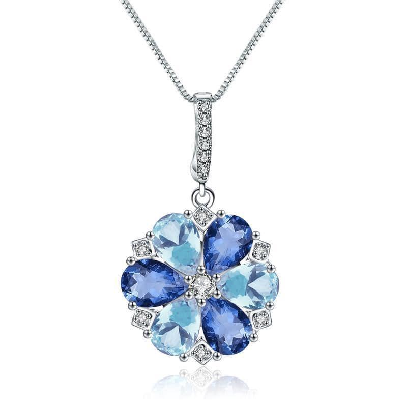 Blooming Radiance Topaz Pendant Necklace