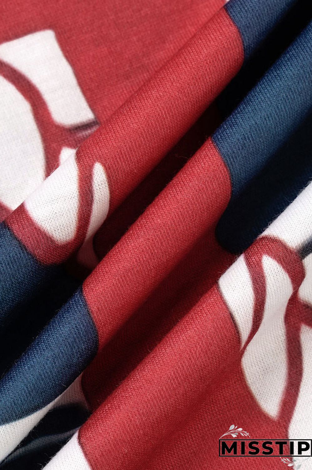 Deep Blue Fashion Casual Print Hollowed Out O Neck T-Shirts