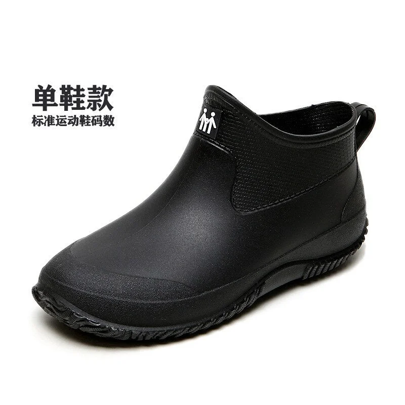 hot Rain Boots Women's Rubber Anti-skid Colorful Unisex Ankle Boots Lightweight Slip On Boots Shoes  Water-proof Drop Shipping