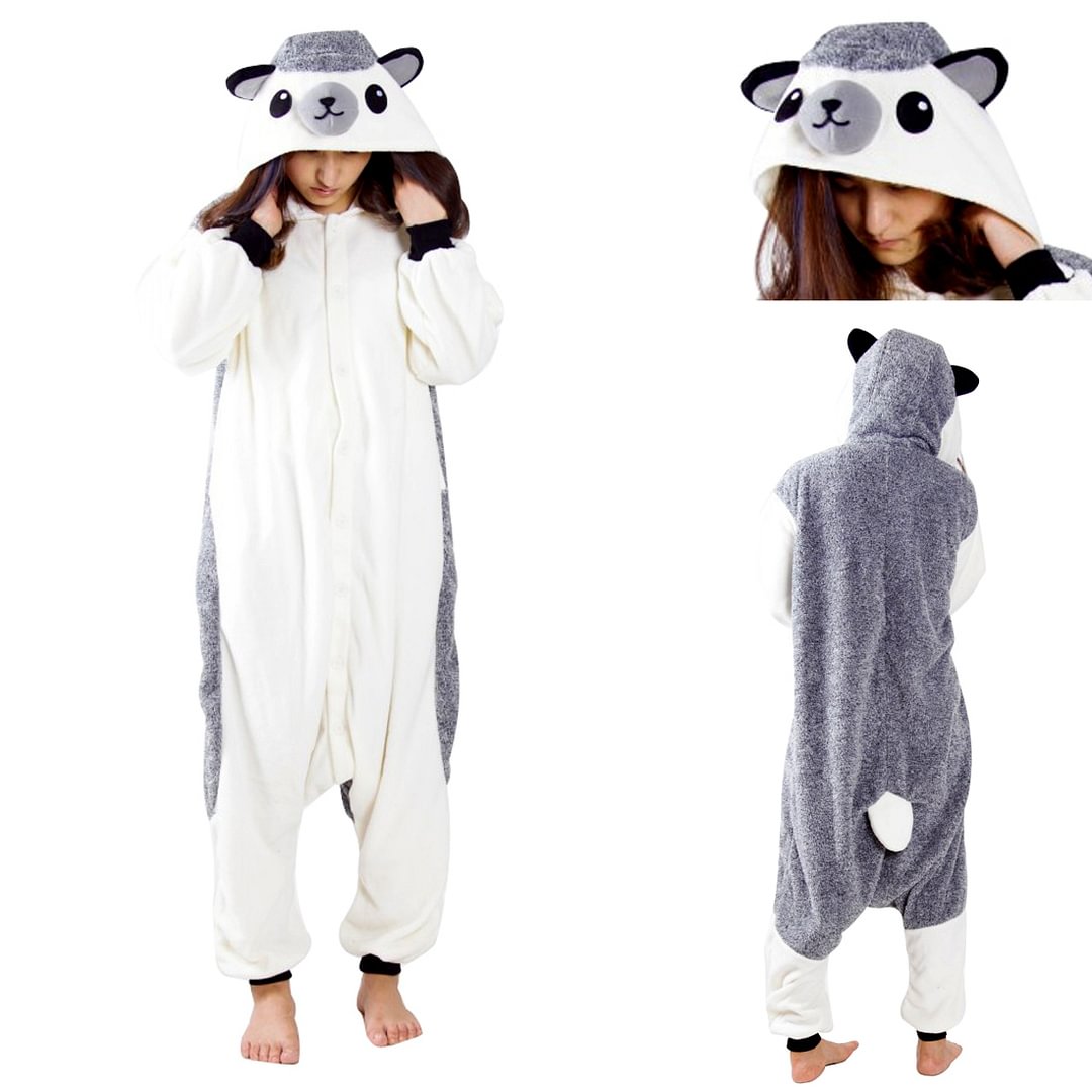 Unisex Hedgehog Kigurumi Adult Costume Animal Pajamas Onesie-Pajamasbuy