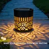 Decorative Solar Mandala Lights Waterproof Solar Powered Deck Step Wall Lights for Garden Post Patio Backyard Yard Decor