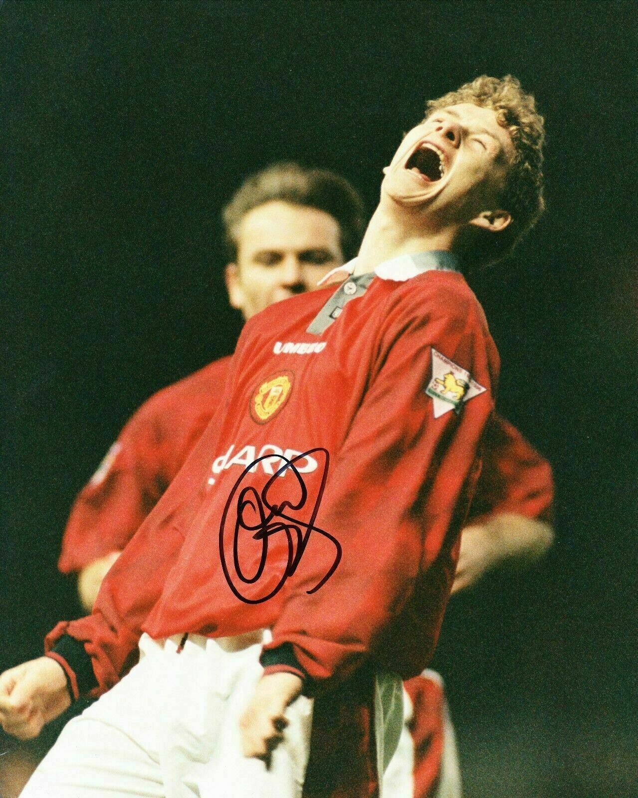 Ole Gunnar Solskjaer Signed 10X8 Photo Poster painting Manchester United F.C. AFTAL COA (1182)