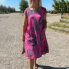 Robe en lin-coton imprim&eacute;
