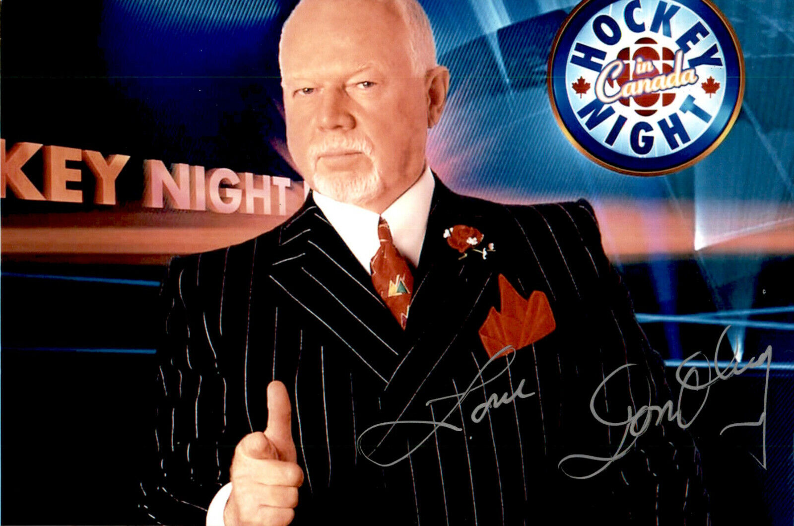 Don Cherry SIGNED auto 4x6 Photo Poster painting HOCKEY NIGHT IN CANADA COACH'S CORNER